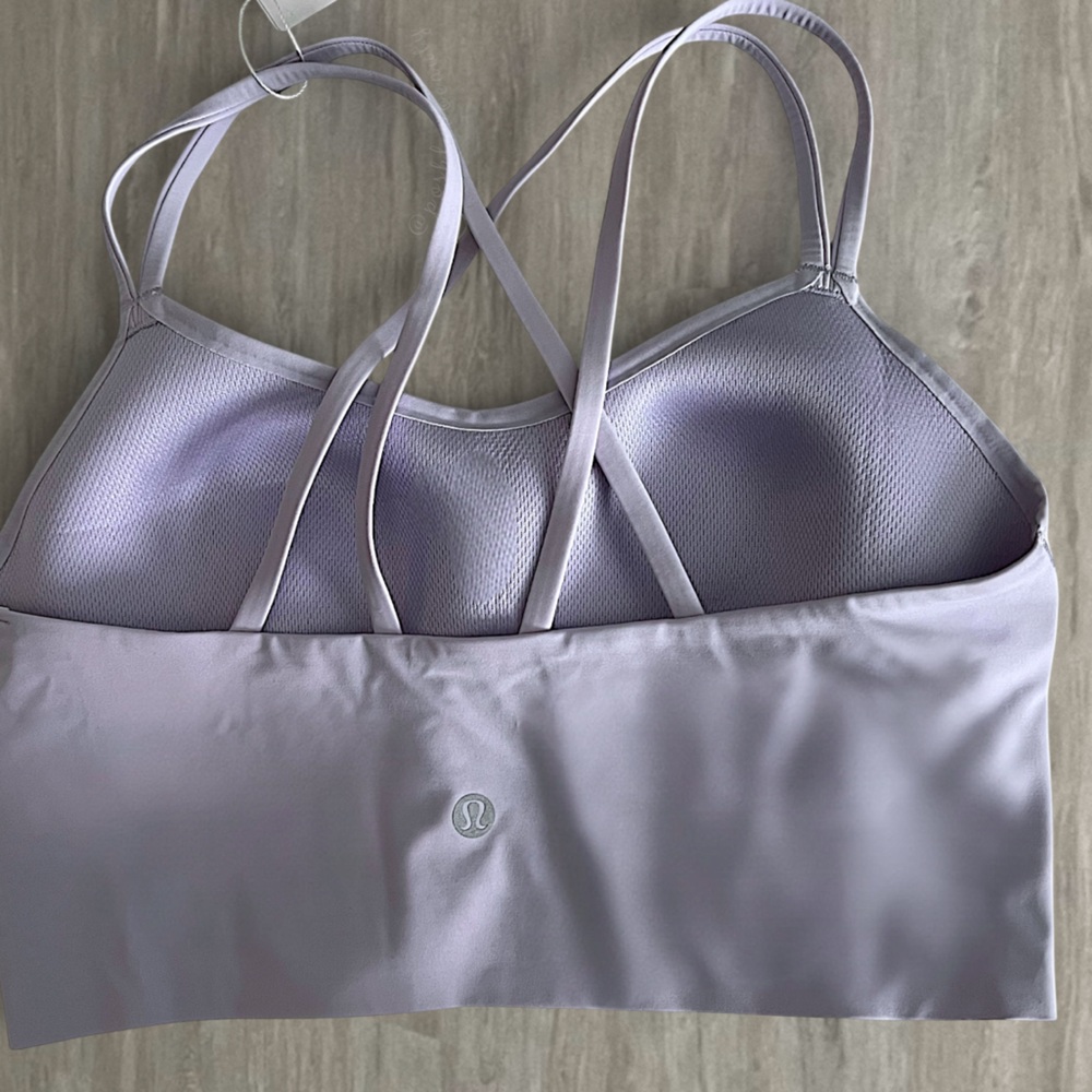 LULULEMON Like a Cloud Long Line Bra B/C Lavender Frost NWT Size 8 - Picture 3 of 4